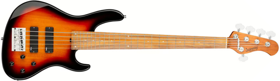 Sadowsky Modern Bass 24-fret 5c Metroexpress Active Mor - Tobacco Sunburst Transparent - Bajo eléctrico de cuerpo sólido - Main picture