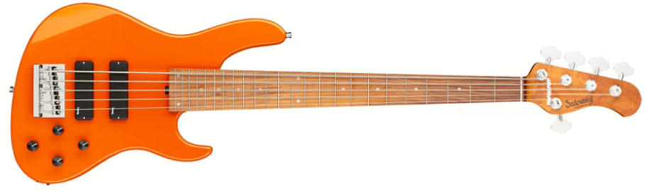 Sadowsky Modern Bass 24-fret 5c Metroexpress Active Mor - Solid Candy Apple Orange Metallic - Bajo eléctrico de cuerpo sólido - Main picture