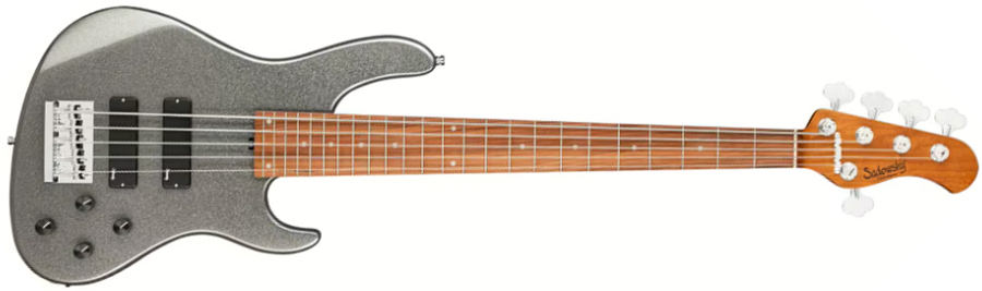 Sadowsky Modern Bass 24-fret 5c Metroexpress Active Mor - Solid Silver Metallic - Bajo eléctrico de cuerpo sólido - Main picture