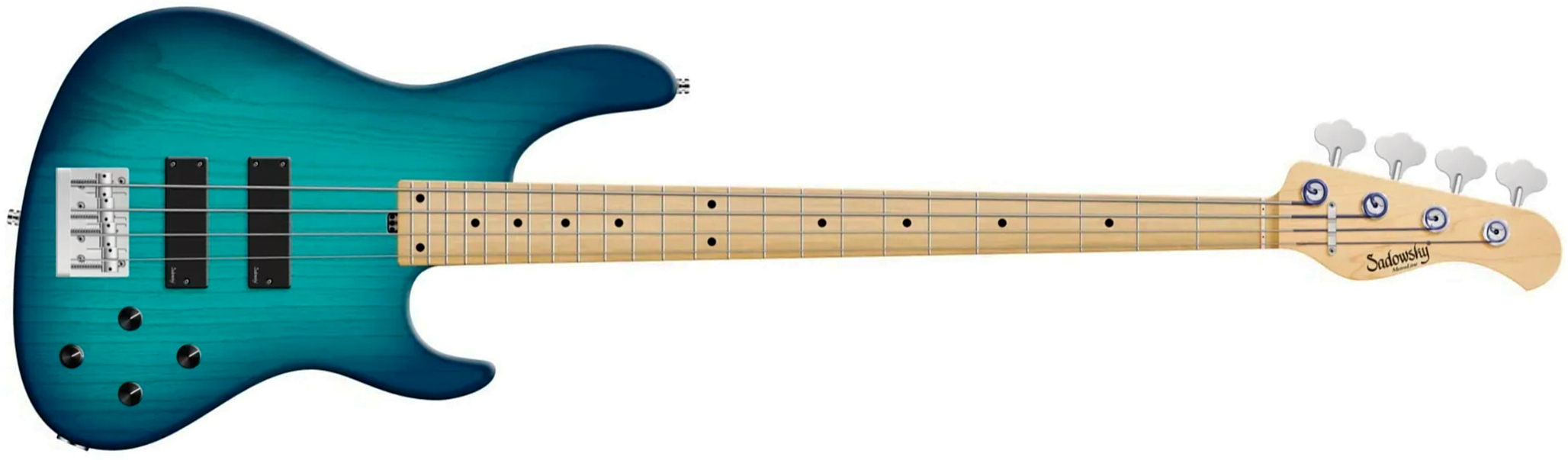 Sadowsky Modern Bass 24 Fret Ash 4c Metroline All Active Mn - Bora Blue Burst Transparent Satin - Bajo eléctrico de cuerpo sólido - Main picture