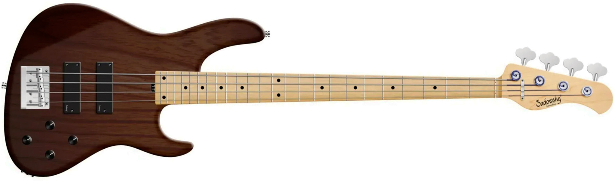 Sadowsky Modern Bass 24 Fret Ash 4c Metroline All Active Mn - Antique Tobacco Transparent Satin - Bajo eléctrico de cuerpo sólido - Main picture