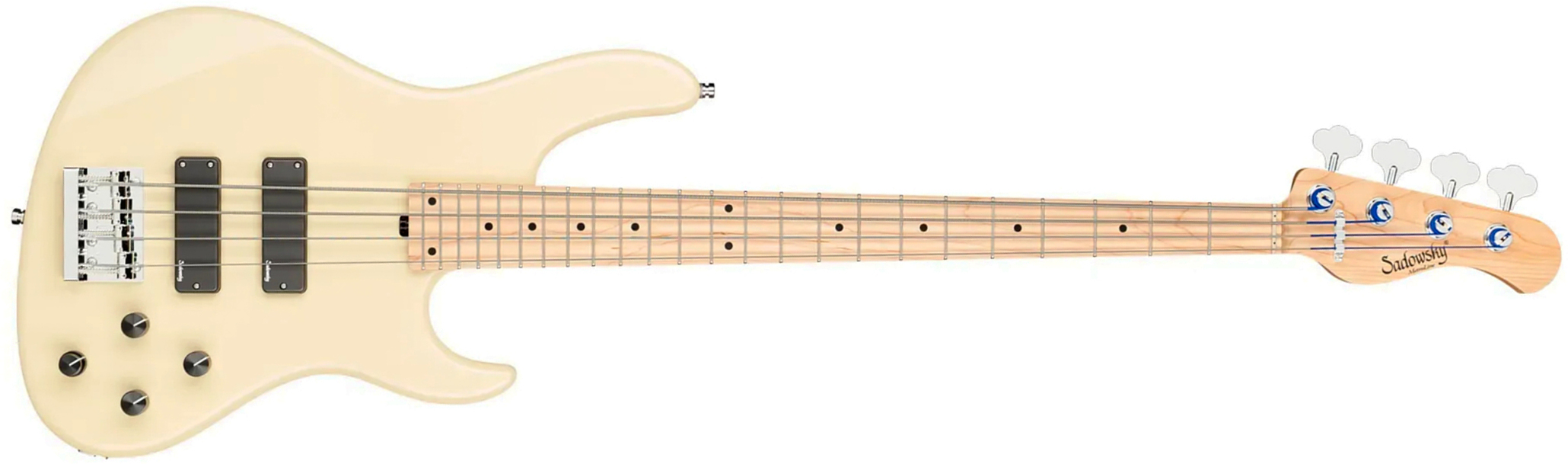 Sadowsky Modern Bass 24 Fret Ash 4c Metroline All Active Mn - Solid Olympic White - Bajo eléctrico de cuerpo sólido - Main picture