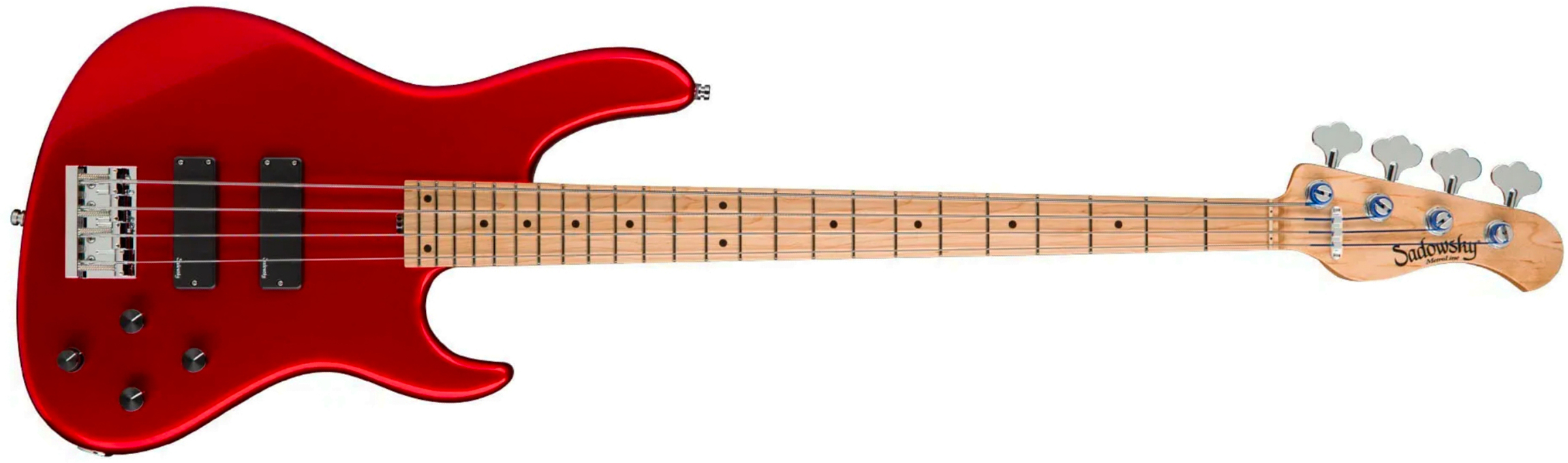 Sadowsky Modern Bass 24 Fret Ash 4c Metroline All Active Mn - Solid Candy Apple Red Metallic - Bajo eléctrico de cuerpo sólido - Main picture