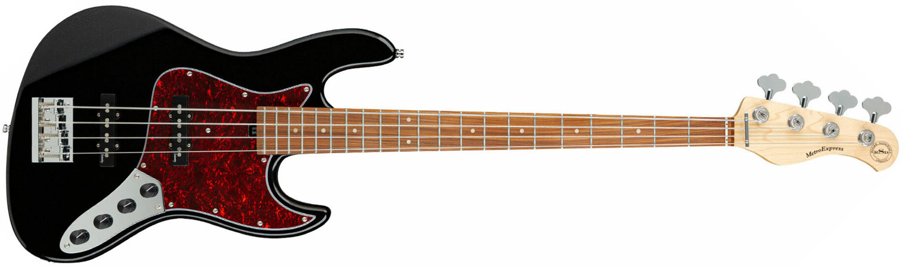 Sadowsky Vintage J/j Bass 21 Fret 4c Metroexpress Mor - Solid Black - Bajo eléctrico de cuerpo sólido - Main picture