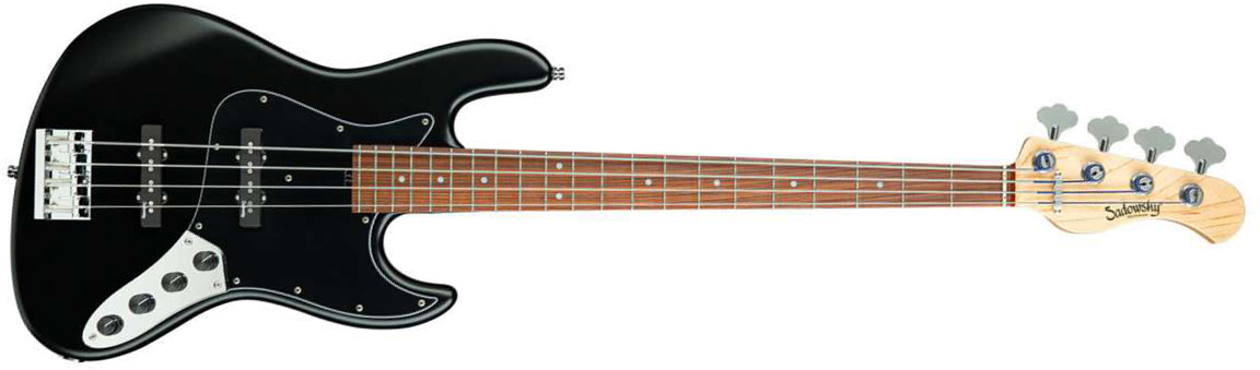 Sadowsky Vintage J/j Bass 21 Fret Alder 4c Metroline All Active Mor - Solid Black Satin - Bajo eléctrico de cuerpo sólido - Main picture