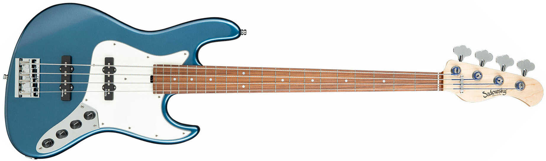 Sadowsky Vintage J/j Bass 21 Fret Alder 4c Metroline All Active Mor - Dark Lake Placid Blue Metallic - Bajo eléctrico de cuerpo sólido - Main picture