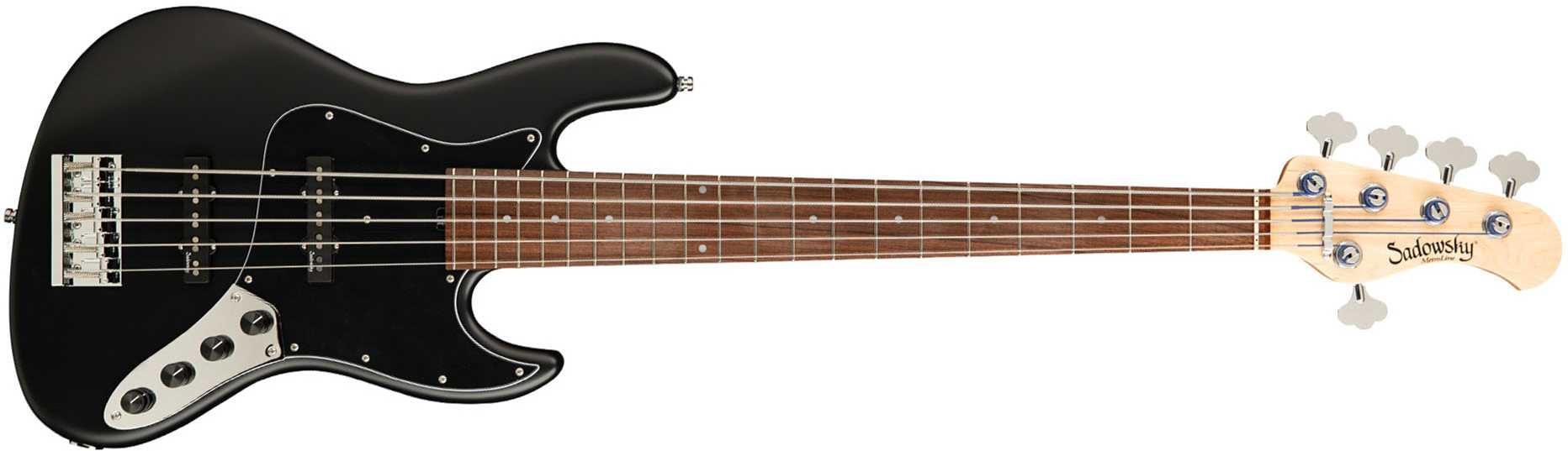 Sadowsky Vintage J/j Bass 21 Fret Alder 5c Metroline All Active Mor - Solid Black Satin - Bajo eléctrico de cuerpo sólido - Main picture