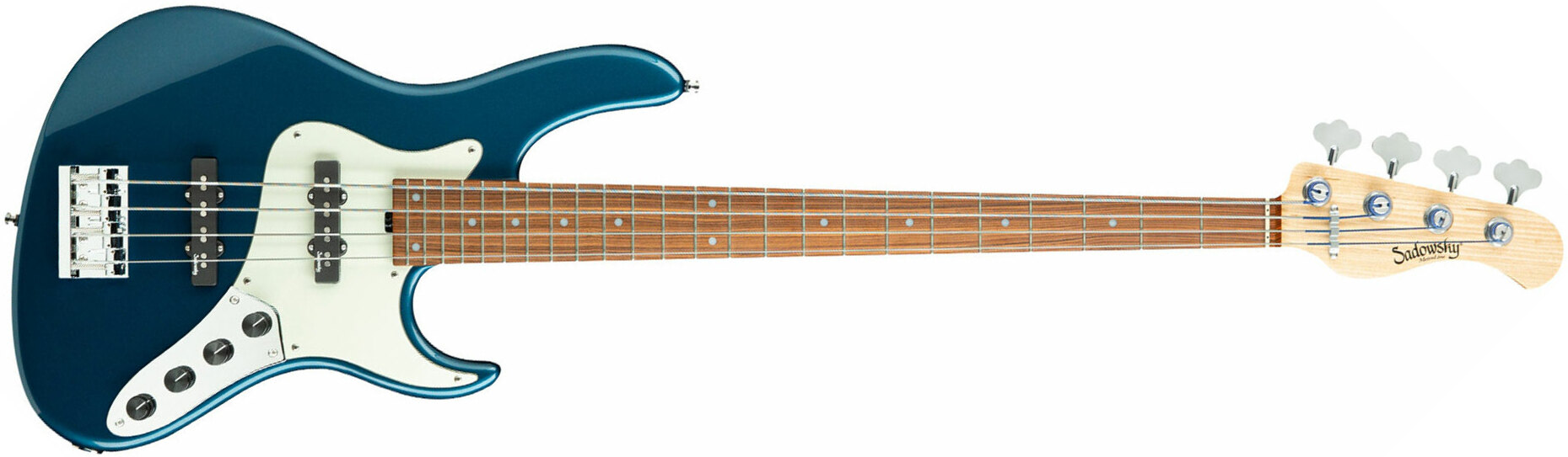 Sadowsky Vintage J/j Bass 24 Fret Alder 4c Metroline All Active Mor - Dark Lake Placid Blue Metallic - Bajo eléctrico de cuerpo sólido - Main picture