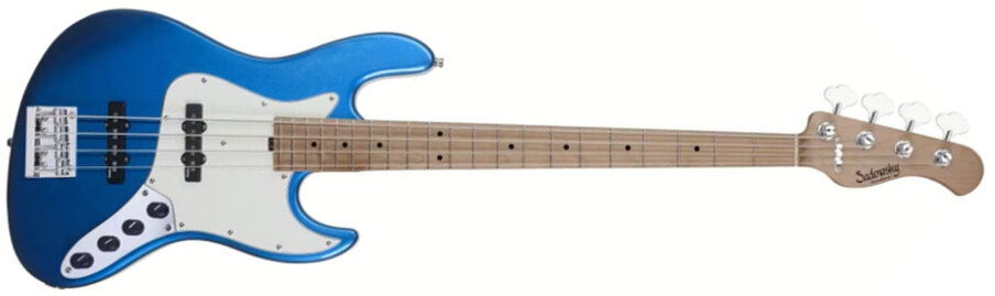 Sadowsky Vintage Jj Bass 21 Fret 4c Metroexpress V2 Mn - Ocean Blue Metallic - Bajo eléctrico de cuerpo sólido - Main picture