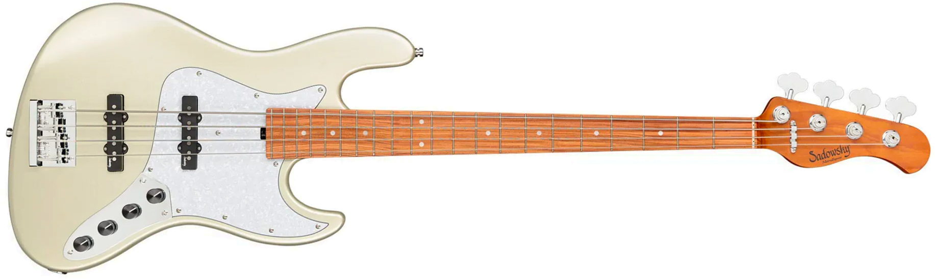 Sadowsky Vintage Jj Bass 21 Fret 4c Metroexpress V2 Pf - Champagne Metallic - Bajo eléctrico de cuerpo sólido - Main picture