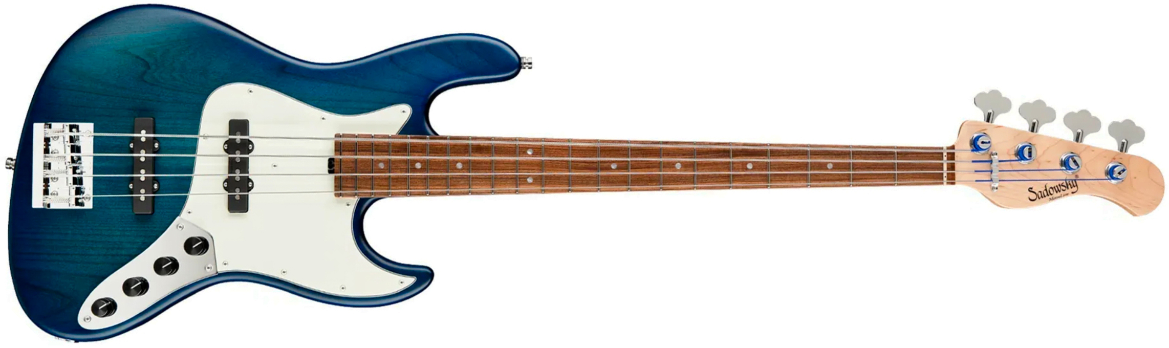 Sadowsky Vintage Jj Bass 21 Fret Alder 4c Metroline All Active Mor - Bora Blue Burst Transparent Satin - Bajo eléctrico de cuerpo sólido - Main pictur