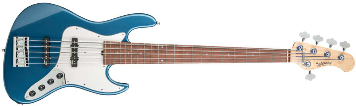 Sadowsky Vintage Jj Bass 21 Fret Alder 5c Metroline All Active Mor - Dark Lake Placid Blue Metallic - Bajo eléctrico de cuerpo sólido - Main picture