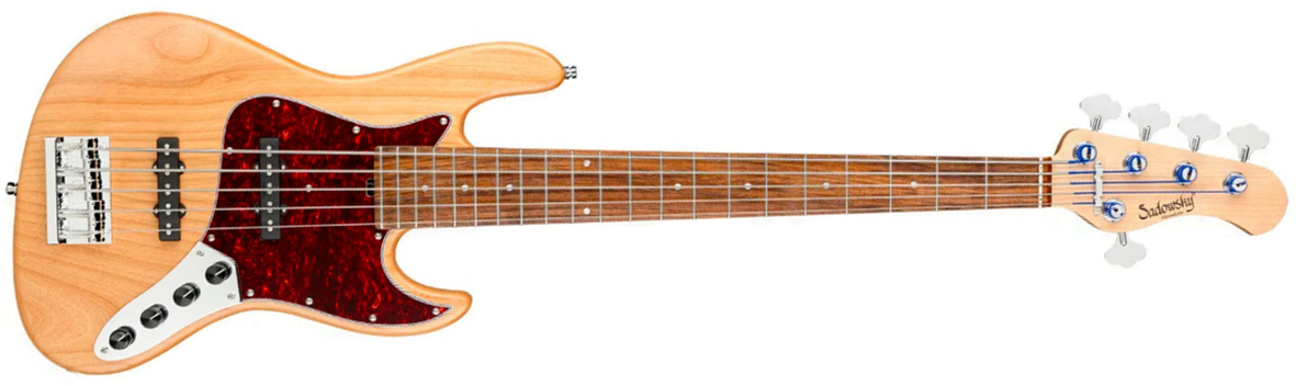 Sadowsky Vintage Jj Bass 21 Fret Alder 5c Metroline All Active Mor - Natural Transparent Satin - Bajo eléctrico de cuerpo sólido - Main picture