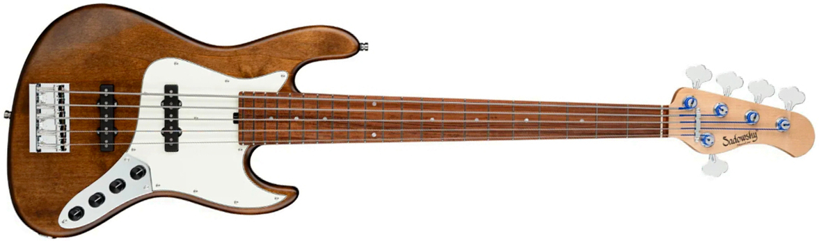 Sadowsky Vintage Jj Bass 21 Fret Alder 5c Metroline All Active Mor - Antique Tobacco Transparent Satin - Bajo eléctrico de cuerpo sólido - Main pictur