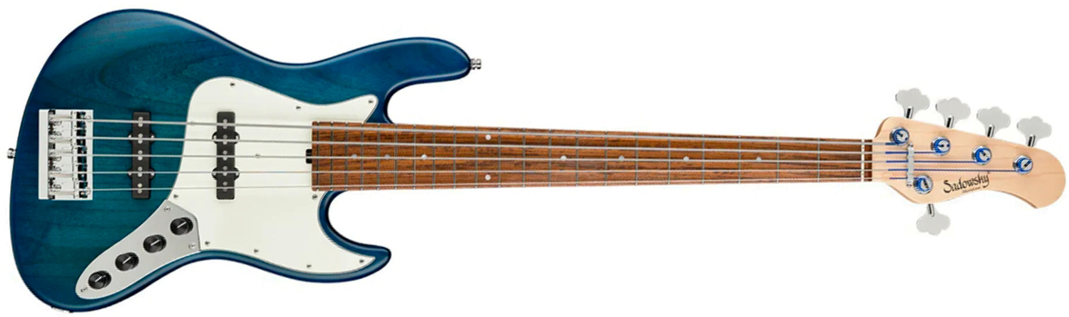 Sadowsky Vintage Jj Bass 21 Fret Alder 5c Metroline All Active Mor - Bora Blue Burst Transparent Satin - Bajo eléctrico de cuerpo sólido - Main pictur