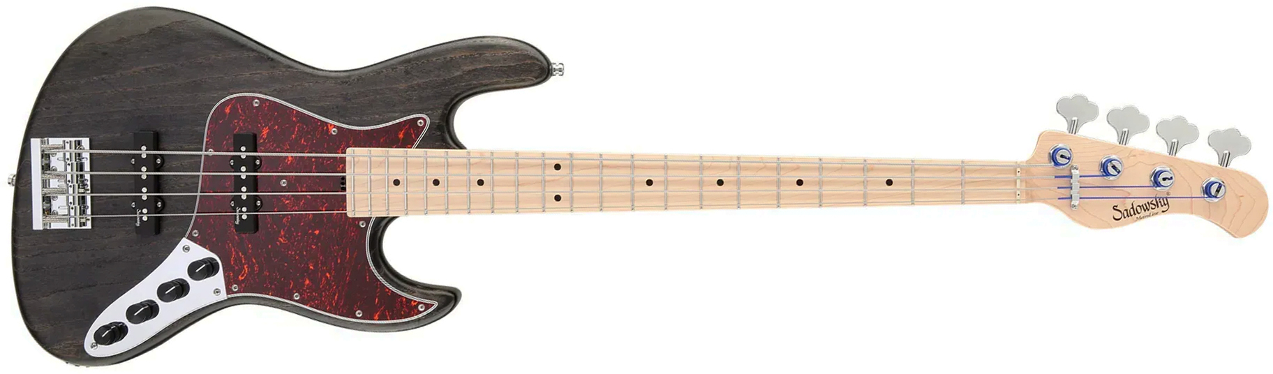 Sadowsky Vintage Jj Bass 21 Fret Ash 4c Metroline All Active Mn - Nirvana Black Transparent Satin - Bajo eléctrico de cuerpo sólido - Main picture