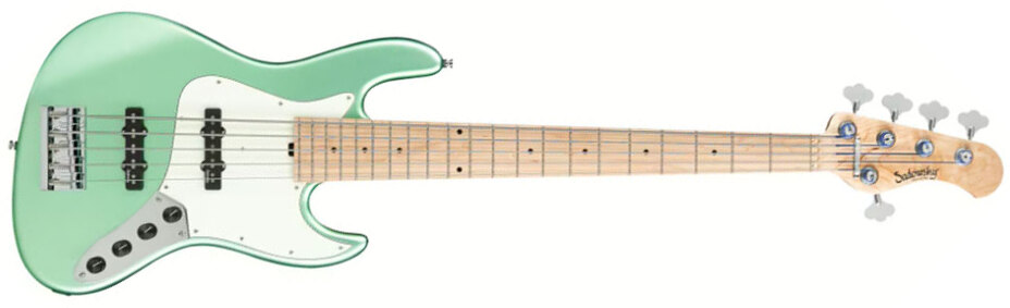 Sadowsky Vintage Jj Bass 21 Fret Ash 5c Metroline All Active Mn - Sage Green Metallic Satin - Bajo eléctrico de cuerpo sólido - Main picture