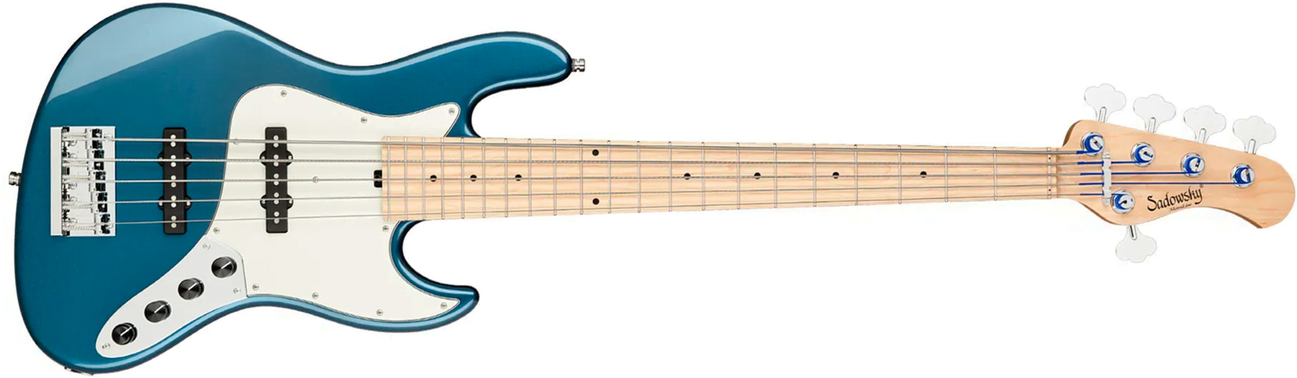 Sadowsky Vintage Jj Bass 21 Fret Ash 5c Metroline All Active Mn - Dark Lake Placid Blue Metallic - Bajo eléctrico de cuerpo sólido - Main picture