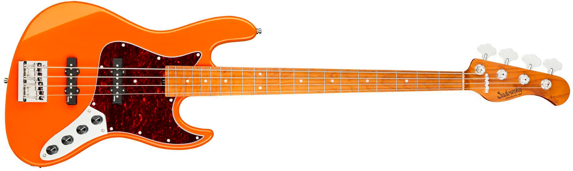 Sadowsky Vintage Jj Bass 21f 4c Metroexpress Mn - Candy Apple Orange Metallic - Bajo eléctrico de cuerpo sólido - Main picture