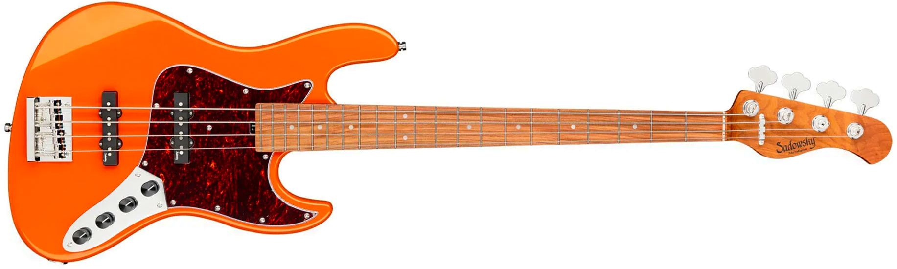 Sadowsky Vintage Jj Bass 21f 4c Metroexpress Mor - Candy Apple Orange Metallic - Bajo eléctrico de cuerpo sólido - Main picture