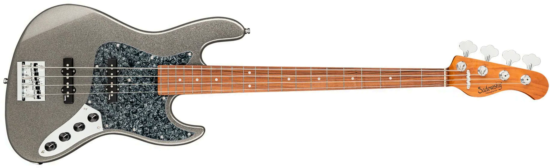 Sadowsky Vintage Jj Bass 21f 4c Metroexpress Mor - Silver Metallic - Bajo eléctrico de cuerpo sólido - Main picture