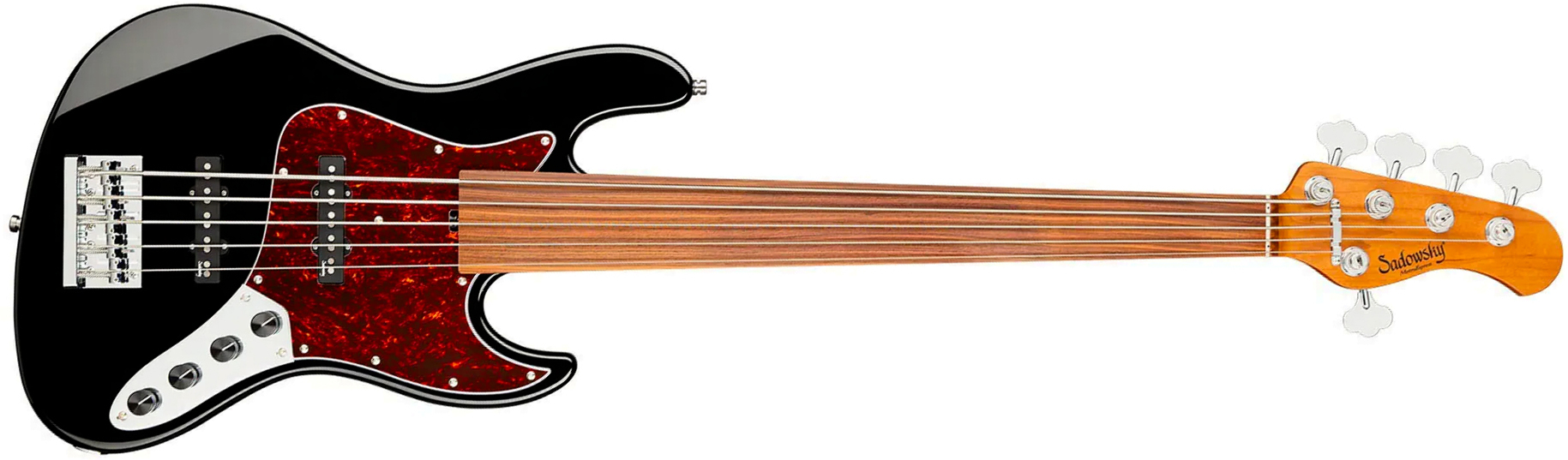 Sadowsky Vintage Jj Bass 21f 5c Fretless Metroexpress Mor - Black - Bajo eléctrico de cuerpo sólido - Main picture