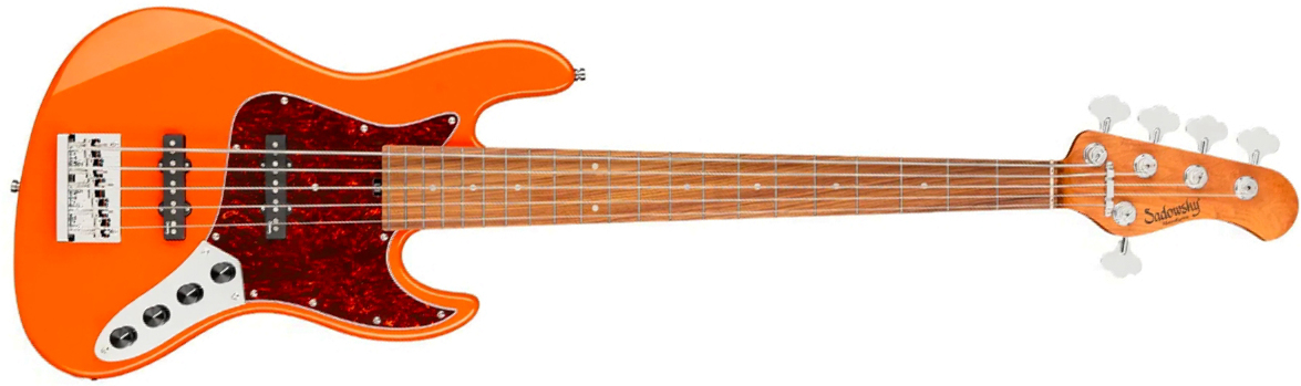 Sadowsky Vintage Jj Bass 21f 5c Metroexpress Mor - Candy Apple Orange Metallic - Bajo eléctrico de cuerpo sólido - Main picture