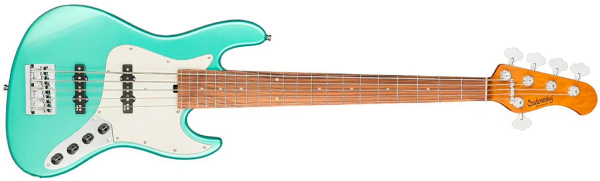 Sadowsky Vintage Jj Bass 21f 5c Metroexpress Mor - Sage Green Metallic - Bajo eléctrico de cuerpo sólido - Main picture