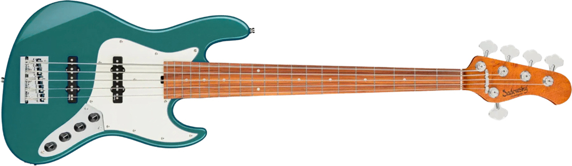 Sadowsky Vintage Jj Bass 21f 5c Metroexpress Mor - Sherwood Green Metallic - Bajo eléctrico de cuerpo sólido - Main picture