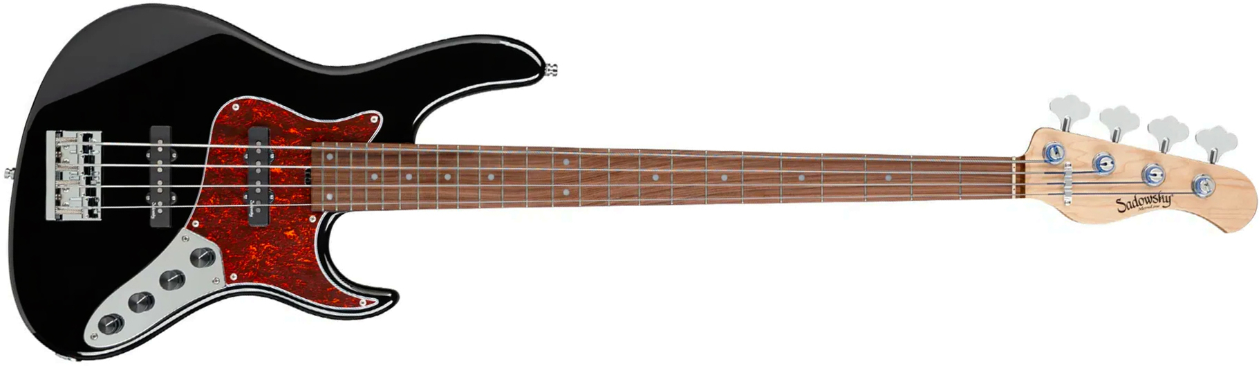 Sadowsky Vintage Jj Bass 24 Fret Alder 4c Metroline All Active Mor - Black High Polish - Bajo eléctrico de cuerpo sólido - Main picture