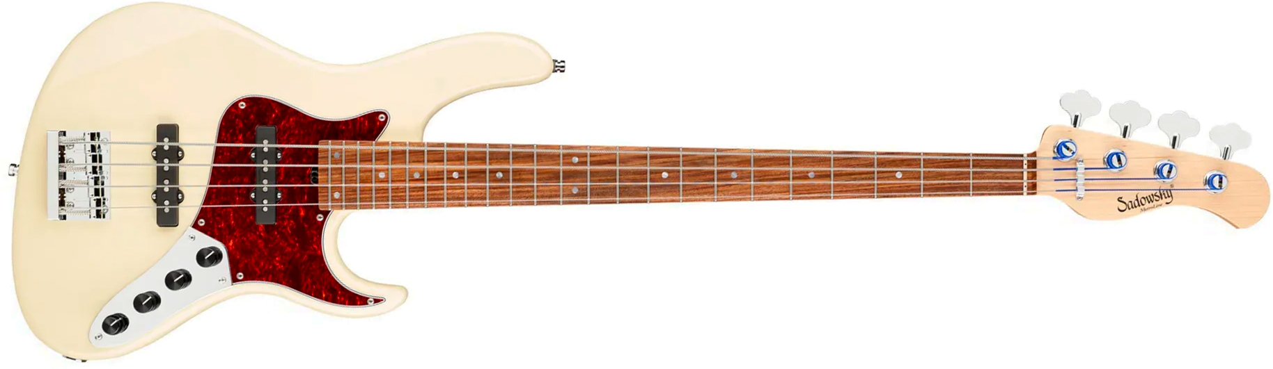 Sadowsky Vintage Jj Bass 24 Fret Alder 4c Metroline All Active Mor - Olympic White - Bajo eléctrico de cuerpo sólido - Main picture