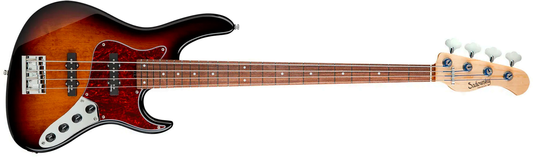 Sadowsky Vintage Jj Bass 24 Fret Alder 4c Metroline All Active Mor - '59 Burst Transparent - Bajo eléctrico de cuerpo sólido - Main picture