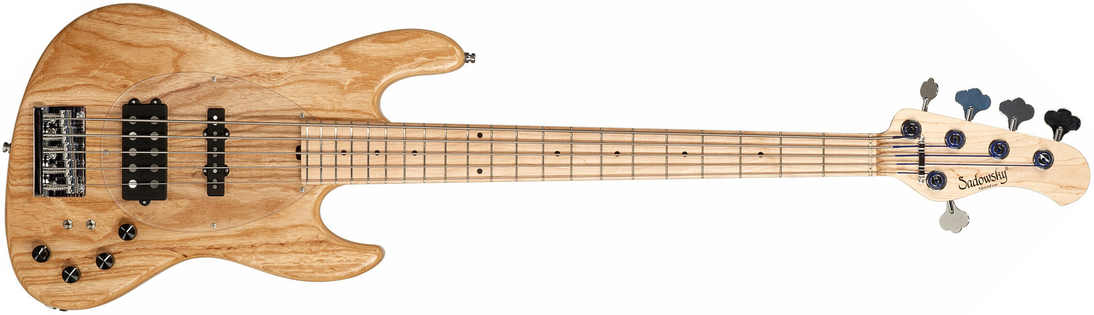 Sadowsky Vintage M/j Bass 21f Ash 5c Metroline All Active Mn - Natural Satin - Bajo eléctrico de cuerpo sólido - Main picture