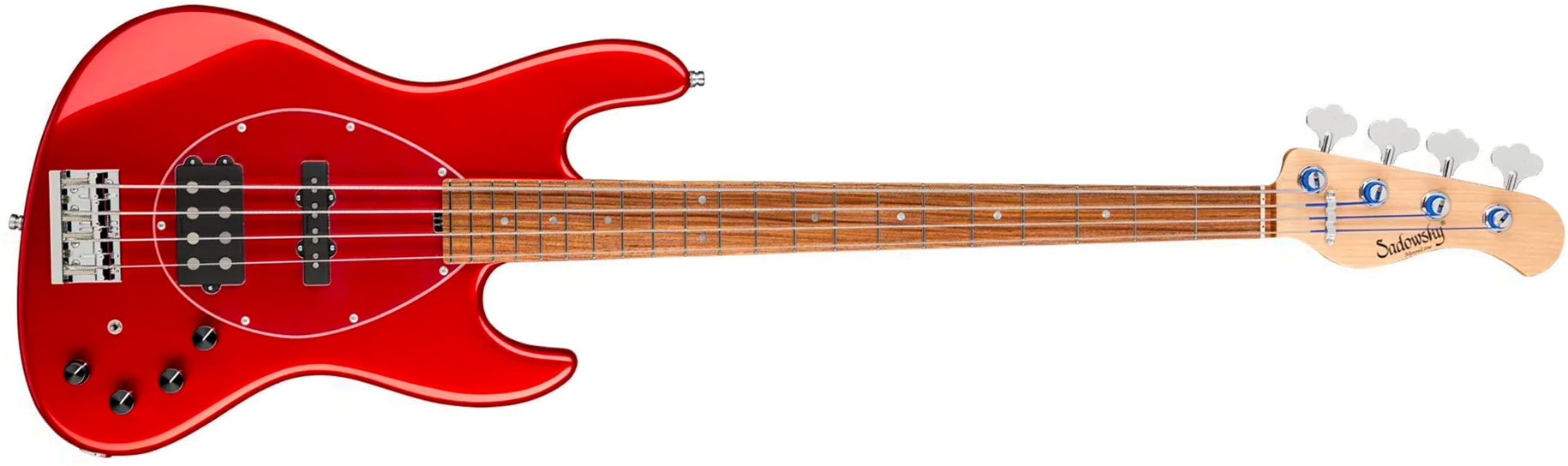 Sadowsky Vintage Mj Bass 21f Alder 4c Metroline All Active Mor - Candy Apple Red Metallic - Bajo eléctrico de cuerpo sólido - Main picture