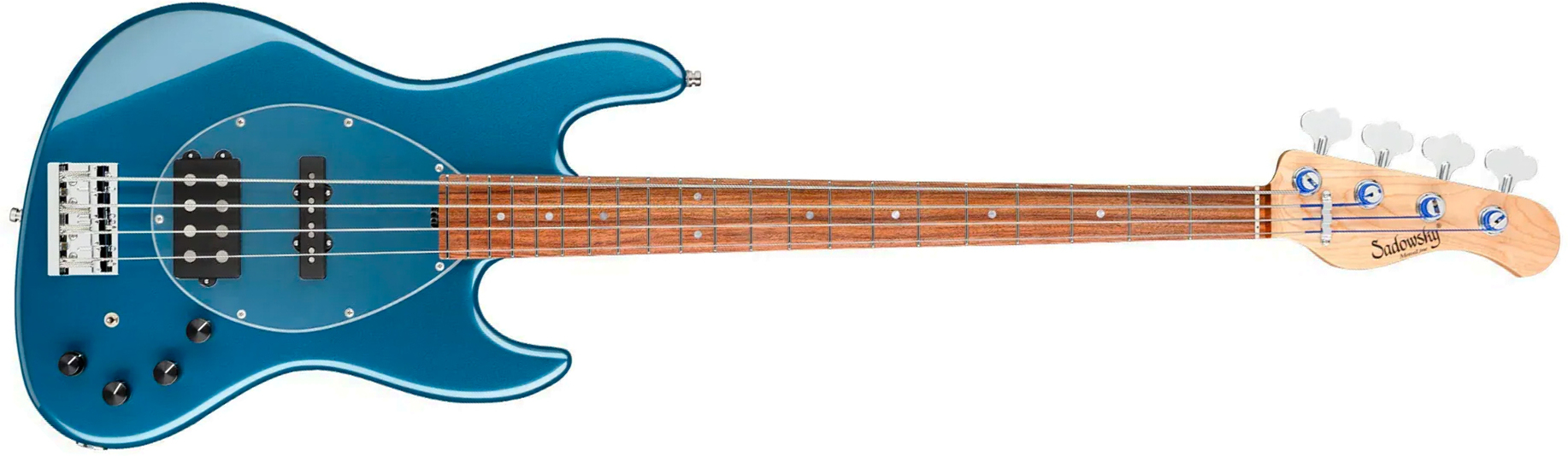 Sadowsky Vintage Mj Bass 21f Alder 4c Metroline All Active Mor - Dark Lake Placid Blue Metallic - Bajo eléctrico de cuerpo sólido - Main picture