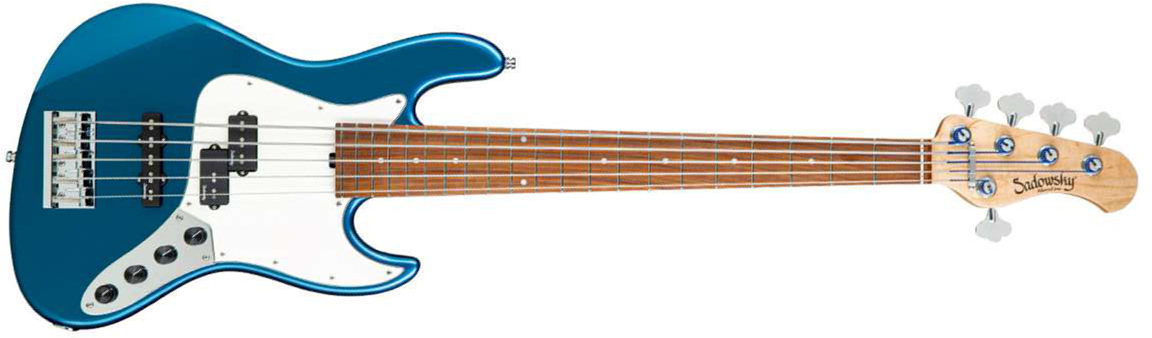 Sadowsky Vintage P/j Bass 21 Fret Alder 5c Metroline All Active Mor - Dark Lake Placid Blue Metallic - Bajo eléctrico de cuerpo sólido - Main picture