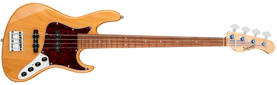 Sadowsky Will Lee 22-fret Alder 4c Metroline Signature All Active Mn - Natural Transparent Gloss - Bajo eléctrico de cuerpo sólido - Main picture