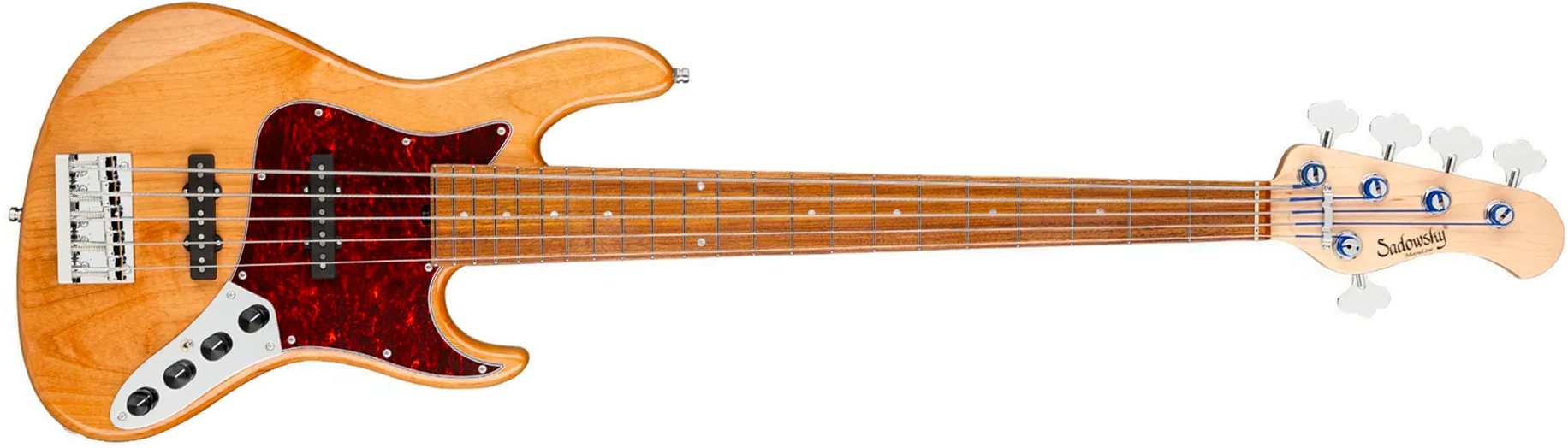 Sadowsky Will Lee 22-fret Alder 5c Metroline Signature All Active Mor - Natural Transparent - Bajo eléctrico de cuerpo sólido - Main picture