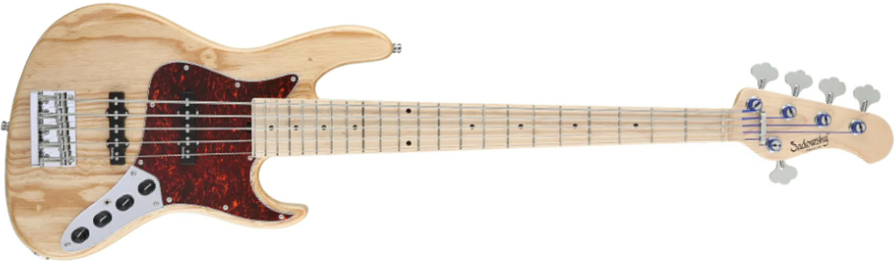 Sadowsky Will Lee 22-fret Ash 5c Metroline Signature All Active Mn - Natural Transparent - Bajo eléctrico de cuerpo sólido - Main picture