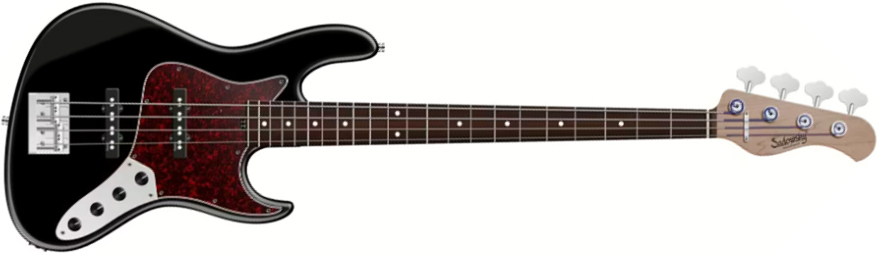 Sadowsky Will Lee 22-fret Metroexpress Signature Active Mor - Solid Black - Bajo eléctrico de cuerpo sólido - Main picture