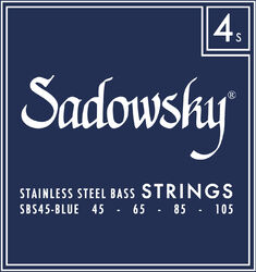 Cuerdas para bajo eléctrico Sadowsky SBS 45 Electric Bass 4-String Set Blue Label Stainless Steel 045-105 - Juego de 4 cuerdas