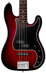 Metroline 21-Fret Hybrid P/J Bass Alder (4-String, Germany, MOR) - burgundy blackburst transparent satin