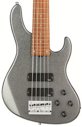 Bajo eléctrico de cuerpo sólido Sadowsky Metroexpress 24-Fret Modern Bass 5-String (MOR) - Solid Silver Metallic