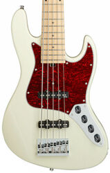 Bajo eléctrico de cuerpo sólido Sadowsky MetroExpress 21-Fret Vintage J/J Bass 5 (MN) - Olympic white