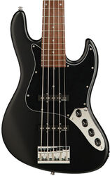 Metroline 21-Fret Vintage J/J Bass Alder 5 (Germany, MOR) - Solid Black Satin