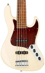 Bajo eléctrico de cuerpo sólido Sadowsky MetroLine 21-Fret Vintage J/J Bass Alder (5-String, Germany, Morado) - Solid Olympic White