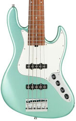 MetroLine 21-Fret Vintage J/J Bass Alder (5-String, Germany, Morado) - solid sage green metallic satin
