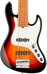 MetroExpress 21-Fret Vintage J/J Bass (5-String, MN) - tobacco sunburst transparent