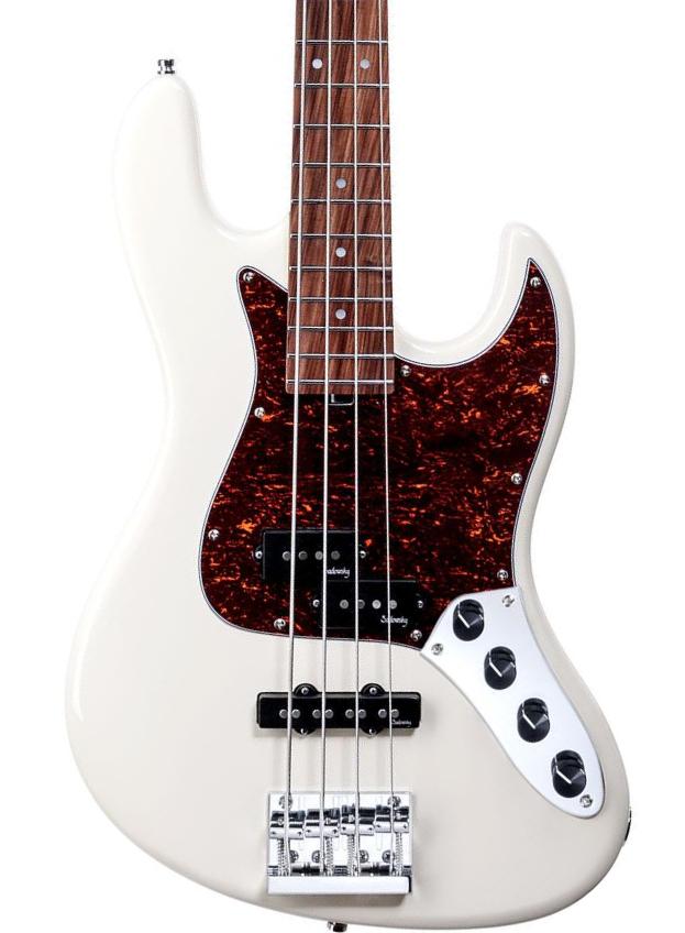 Bajo eléctrico de cuerpo sólido Sadowsky MetroExpress 21-Fret Hybrid P/J Bass V2 4-String (PF) - Olympic white