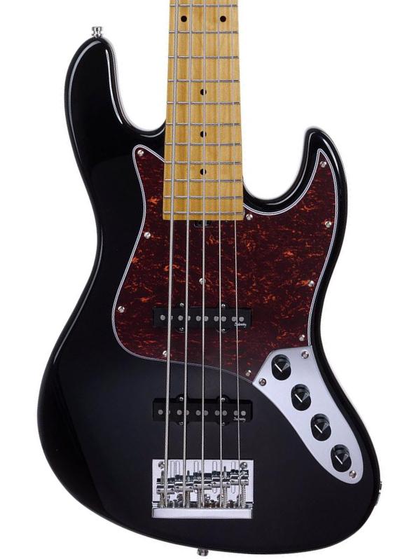 Bajo eléctrico de cuerpo sólido Sadowsky MetroExpress 21-Fret Standard J/J Bass V2 5-String (MN) - Black pearl